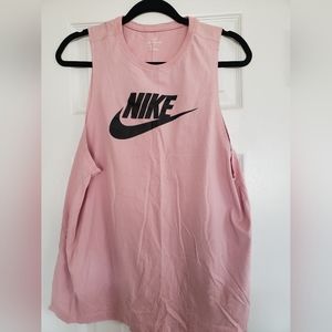 Pink Nike cut off tee